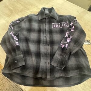 New! Bride of Frankenstein Flannel Shirt Universal Monsters Epic Universe Medium